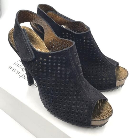 PEDRO GARCIA Candela Black Castoro Lame Bootie - Picture 2 of 13